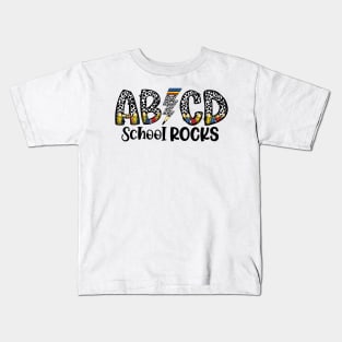 ABCD School Rocks ABCD Teacher Kids T-Shirt